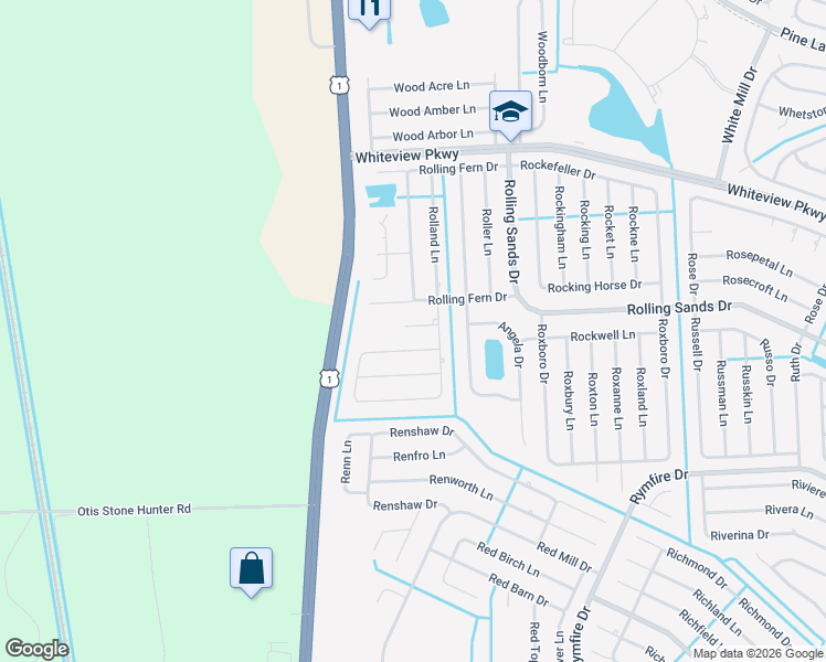 map of restaurants, bars, coffee shops, grocery stores, and more near 2 Robin Place in Palm Coast