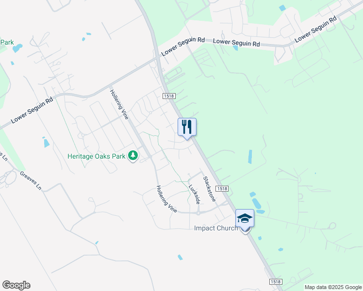 map of restaurants, bars, coffee shops, grocery stores, and more near 12012 Vignette in Schertz