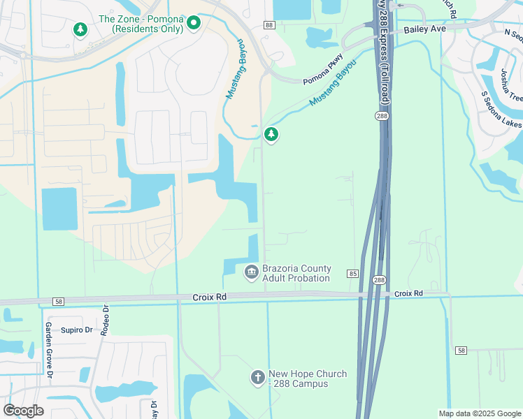map of restaurants, bars, coffee shops, grocery stores, and more near 4716 County Road 84 in Manvel