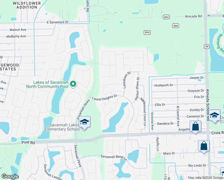 map of restaurants, bars, coffee shops, grocery stores, and more near 13435 Golden Plantation Lane in Rosharon