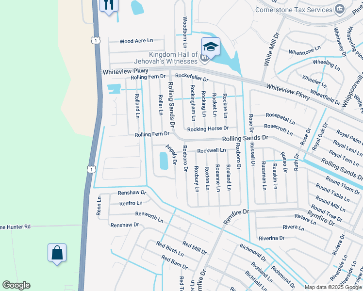 map of restaurants, bars, coffee shops, grocery stores, and more near 2 Roxboro Drive in Palm Coast