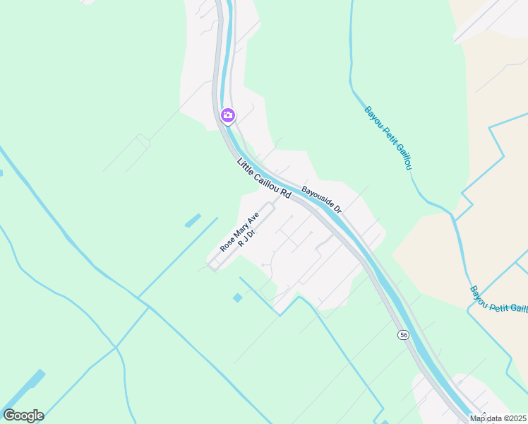 map of restaurants, bars, coffee shops, grocery stores, and more near 207 Rose Mary Avenue in Chauvin