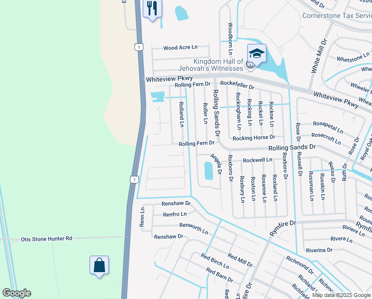 map of restaurants, bars, coffee shops, grocery stores, and more near 3 Robinson Drive in Palm Coast