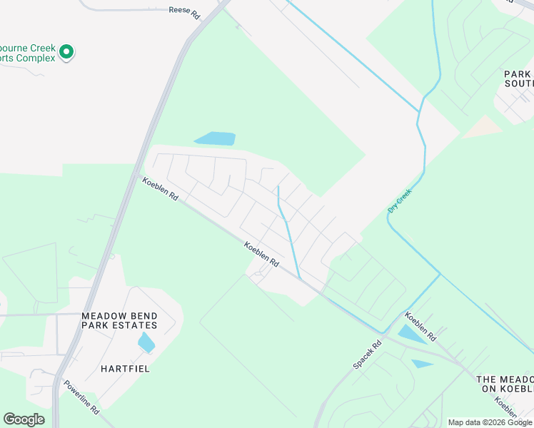 map of restaurants, bars, coffee shops, grocery stores, and more near 5330 Koeblen Road in Rosenberg