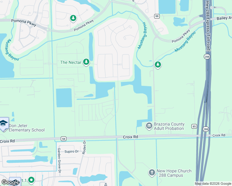 map of restaurants, bars, coffee shops, grocery stores, and more near in Manvel
