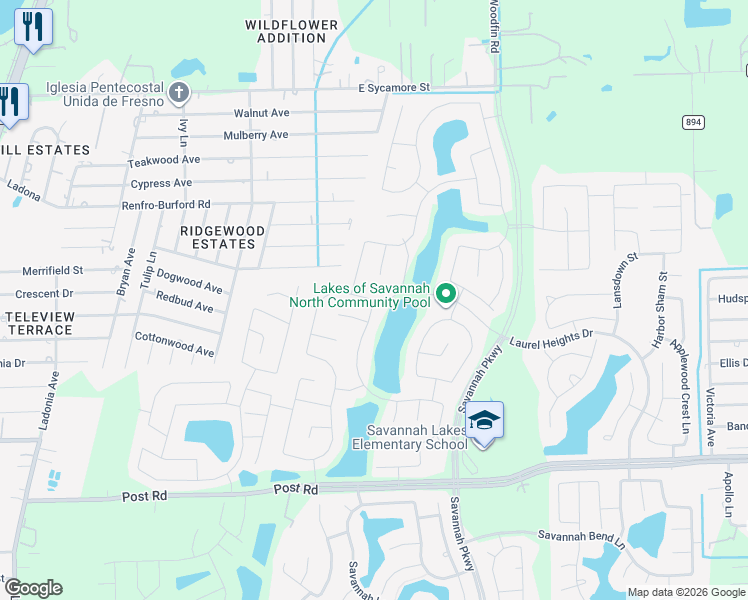 map of restaurants, bars, coffee shops, grocery stores, and more near 4800 Birchwood Bluff Lane in Rosharon