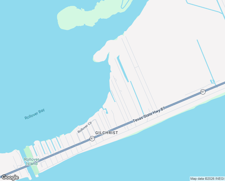 map of restaurants, bars, coffee shops, grocery stores, and more near 1097 Gulf Supply Road in Bolivar Peninsula