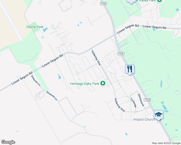 map of restaurants, bars, coffee shops, grocery stores, and more near 3105 Turquoise in Schertz