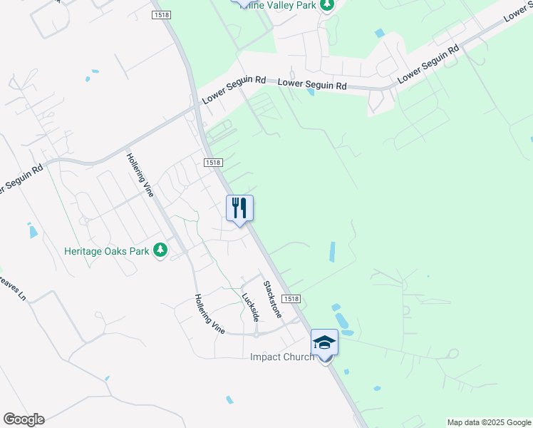 map of restaurants, bars, coffee shops, grocery stores, and more near 9120 East Fm 1518 North in Schertz