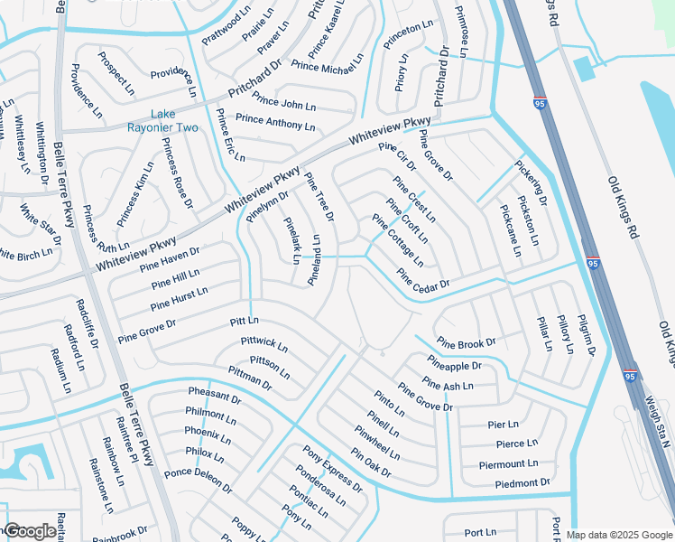 map of restaurants, bars, coffee shops, grocery stores, and more near 29 Pineland Lane in Palm Coast