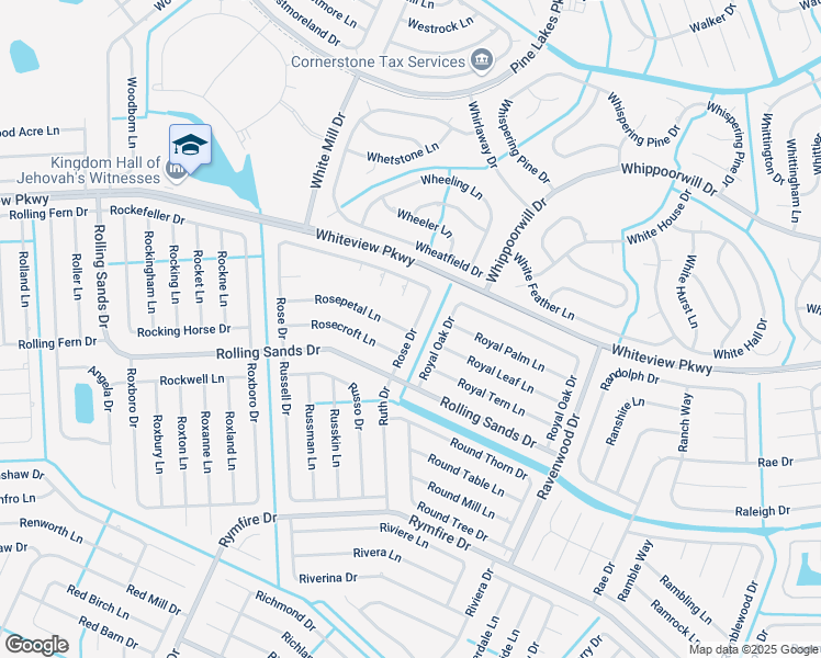 map of restaurants, bars, coffee shops, grocery stores, and more near 41 Rose Petal Lane in Palm Coast