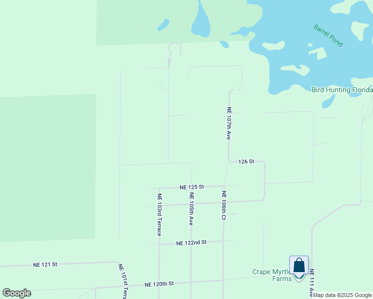map of restaurants, bars, coffee shops, grocery stores, and more near 10491 Northeast 126 Street in Archer