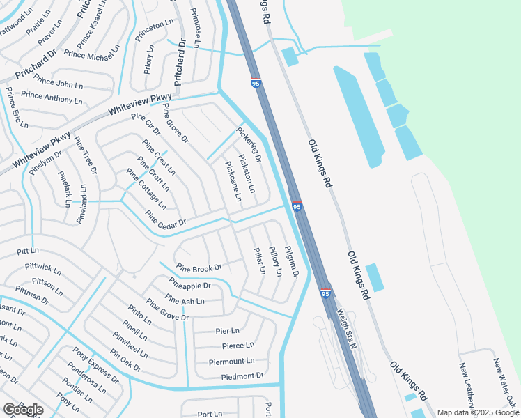 map of restaurants, bars, coffee shops, grocery stores, and more near 87 Pickering Dr in Palm Coast