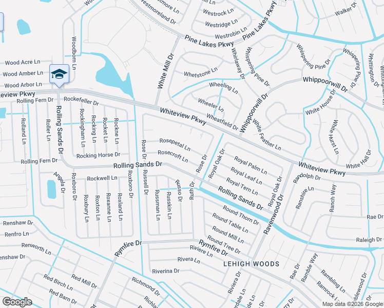 map of restaurants, bars, coffee shops, grocery stores, and more near 26 Rose Petal Lane in Palm Coast
