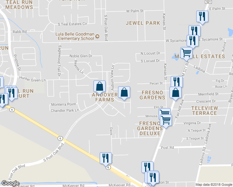map of restaurants, bars, coffee shops, grocery stores, and more near 4714 Chisholm Holloe Court in Fresno