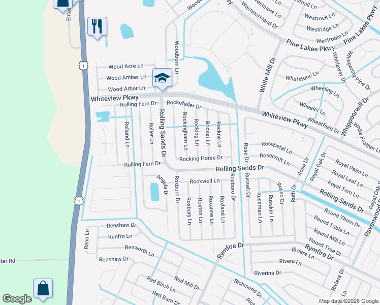 map of restaurants, bars, coffee shops, grocery stores, and more near 29 Rockingham Lane in Palm Coast