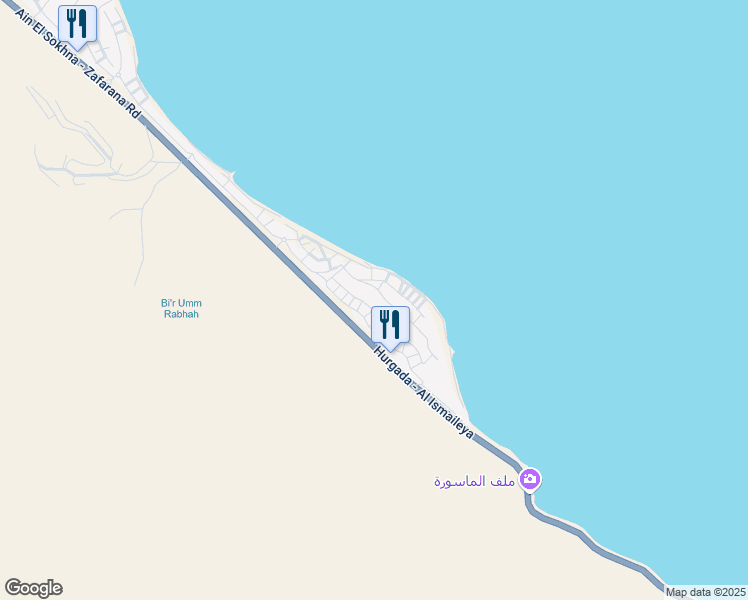 map of restaurants, bars, coffee shops, grocery stores, and more near Hurgada - Al Ismaileya in Attaka