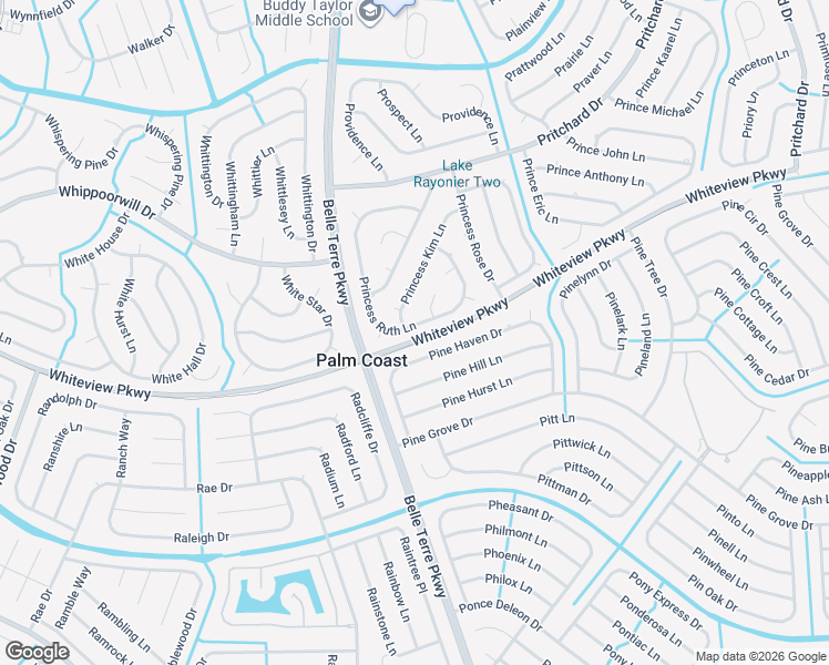 map of restaurants, bars, coffee shops, grocery stores, and more near 35 Pine Haven Drive in Palm Coast