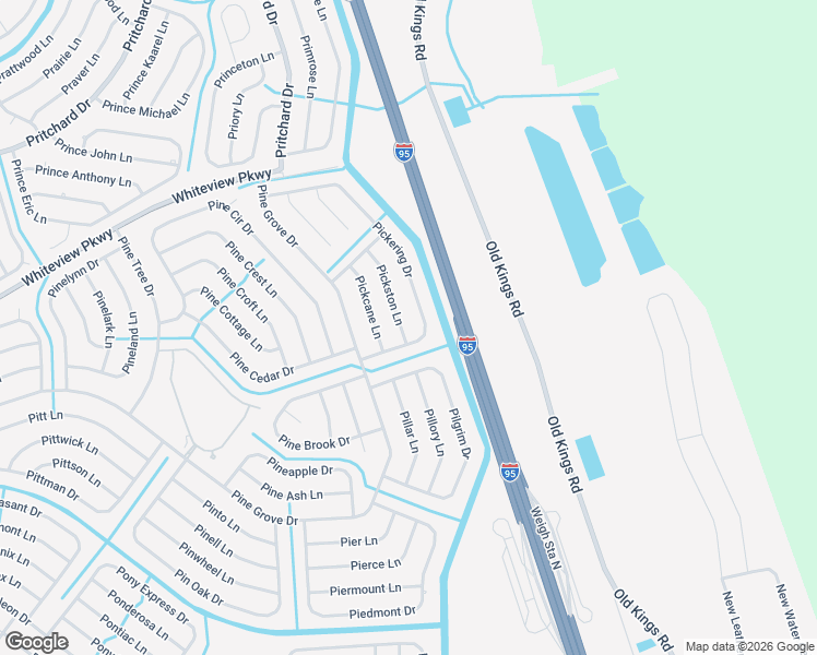 map of restaurants, bars, coffee shops, grocery stores, and more near 87 Pickering Drive in Palm Coast