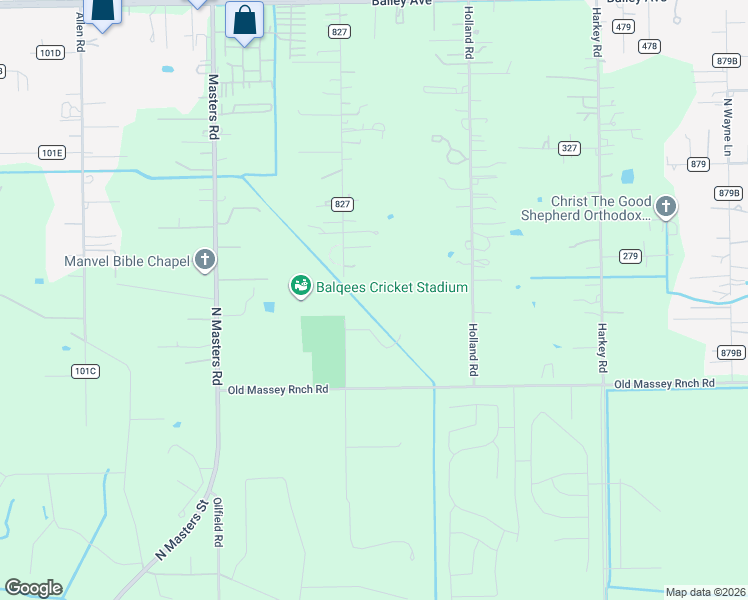 map of restaurants, bars, coffee shops, grocery stores, and more near 17323 County Road 827 in Pearland