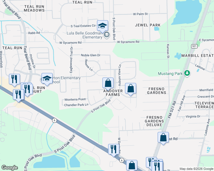map of restaurants, bars, coffee shops, grocery stores, and more near 1114 Richmond Knoll Court in Fresno