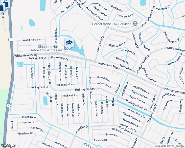 map of restaurants, bars, coffee shops, grocery stores, and more near 4 Rosalie Place in Palm Coast