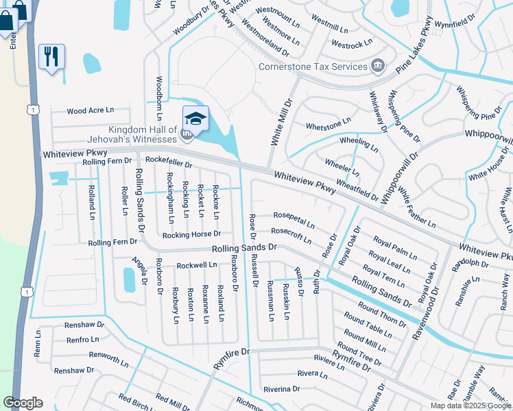 map of restaurants, bars, coffee shops, grocery stores, and more near 4 Rosalie Place in Palm Coast