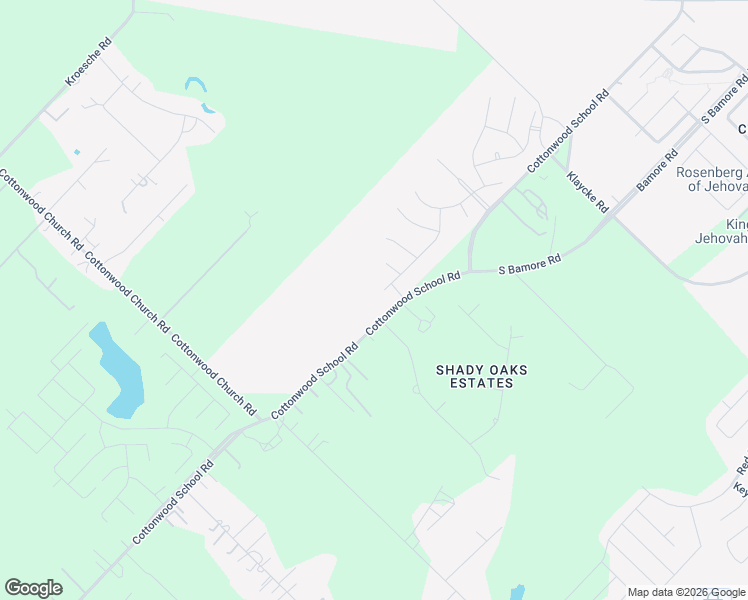 map of restaurants, bars, coffee shops, grocery stores, and more near 2322 Cottonwood School Road in Rosenberg