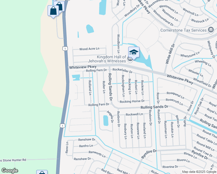 map of restaurants, bars, coffee shops, grocery stores, and more near 22 Rolling Sands Drive in Palm Coast