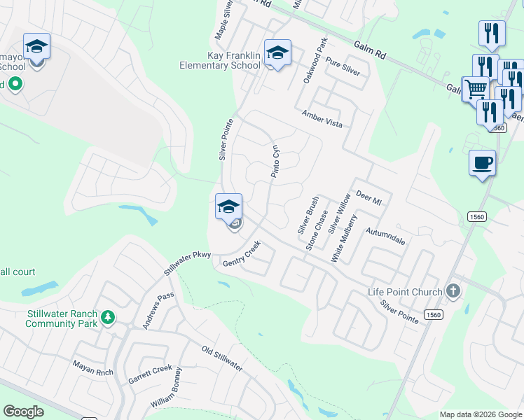 map of restaurants, bars, coffee shops, grocery stores, and more near 8222 Lajitas Bend in San Antonio