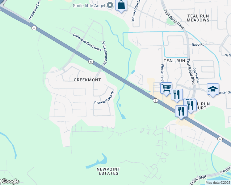 map of restaurants, bars, coffee shops, grocery stores, and more near 2415 Pioneer Oaks Drive in Fresno