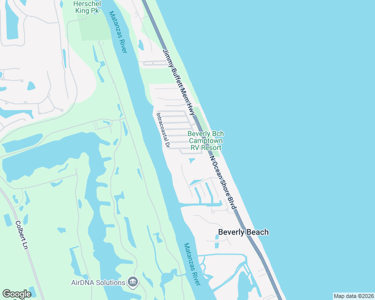 map of restaurants, bars, coffee shops, grocery stores, and more near 187 Monitor Drive in Flagler Beach