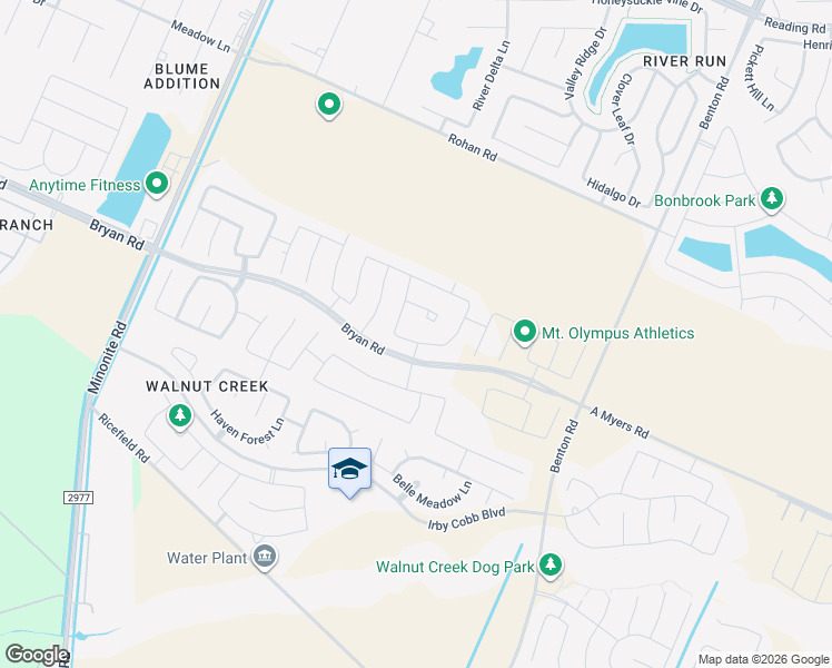 map of restaurants, bars, coffee shops, grocery stores, and more near 1903 Ascot Dew Court in Richmond