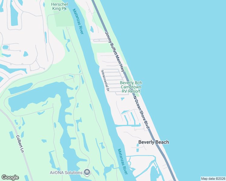 map of restaurants, bars, coffee shops, grocery stores, and more near 187 Monitor Drive in Flagler Beach