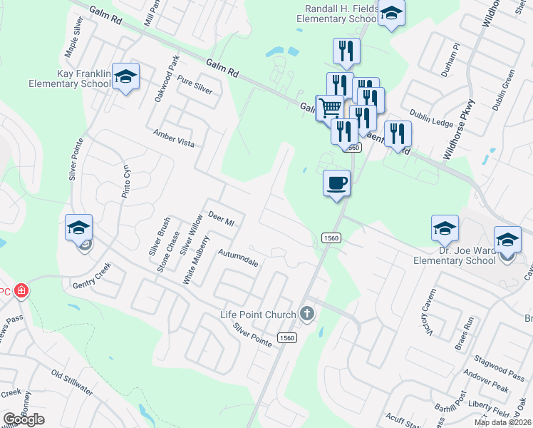 map of restaurants, bars, coffee shops, grocery stores, and more near 8527 Straight Oaks in San Antonio