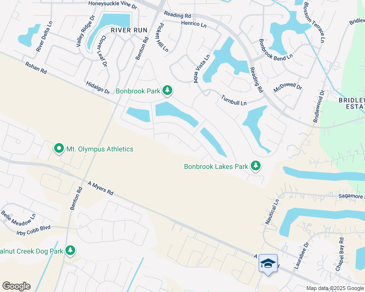 map of restaurants, bars, coffee shops, grocery stores, and more near 9207 Hemlock Drive in Booth