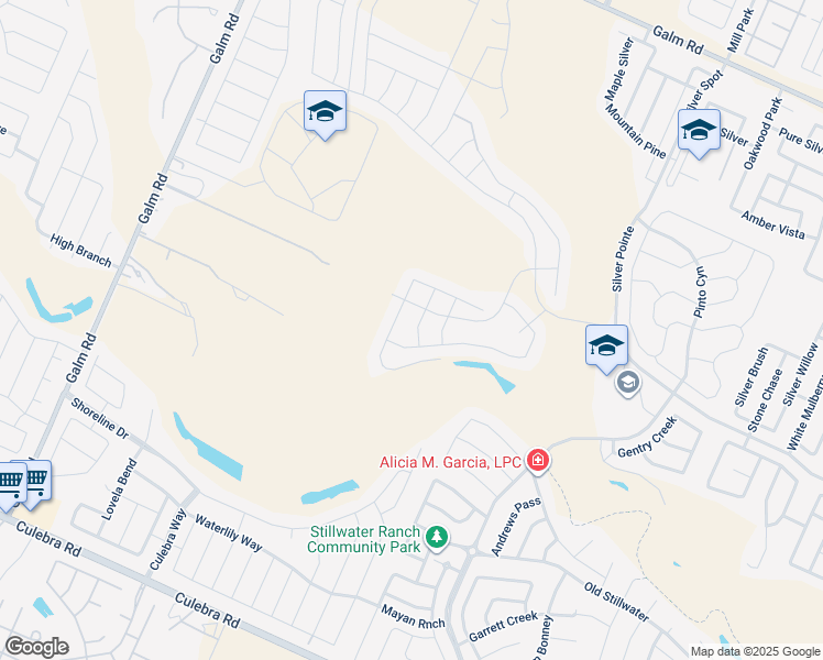map of restaurants, bars, coffee shops, grocery stores, and more near 8717 Whiskey Flats in San Antonio
