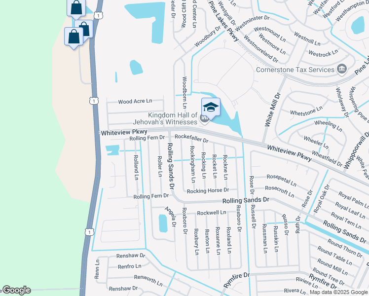 map of restaurants, bars, coffee shops, grocery stores, and more near 7 Rocking Horse Drive in Palm Coast