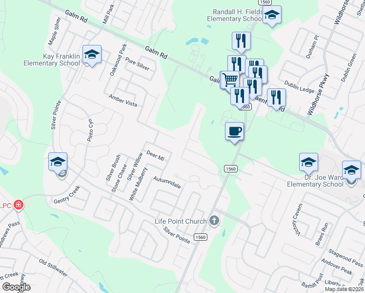 map of restaurants, bars, coffee shops, grocery stores, and more near 8527 Straight Oaks in San Antonio