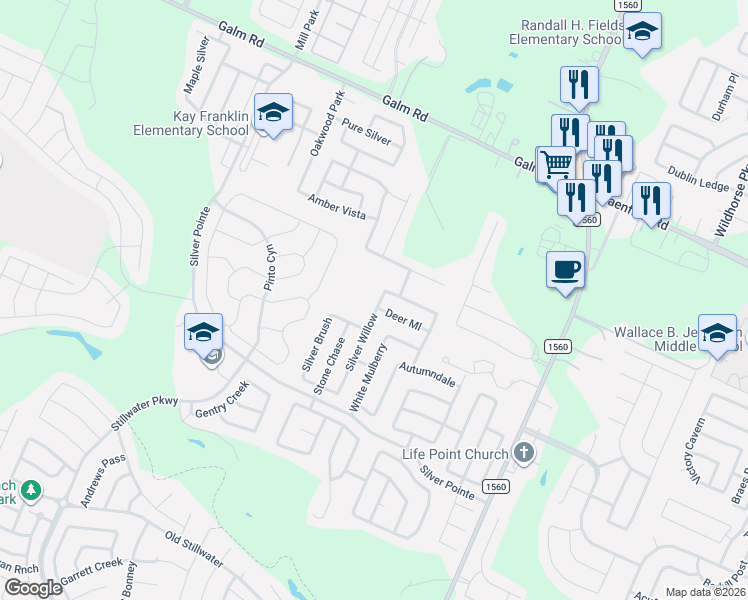 map of restaurants, bars, coffee shops, grocery stores, and more near 11763 Deer Mill in San Antonio
