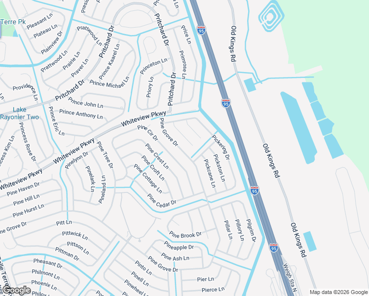 map of restaurants, bars, coffee shops, grocery stores, and more near 224 Pine Grove Drive in Palm Coast