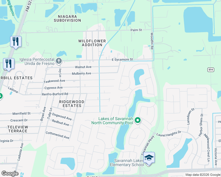 map of restaurants, bars, coffee shops, grocery stores, and more near 726 Cypress Avenue in Fresno