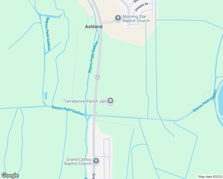 map of restaurants, bars, coffee shops, grocery stores, and more near 3181 Grand Caillou Road in Houma