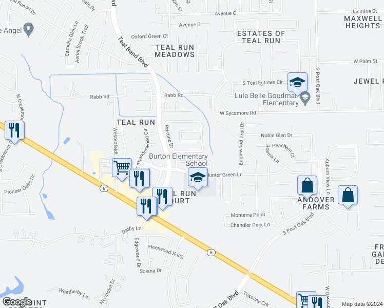 map of restaurants, bars, coffee shops, grocery stores, and more near 1627 Bonnie Lea Lane in Fresno