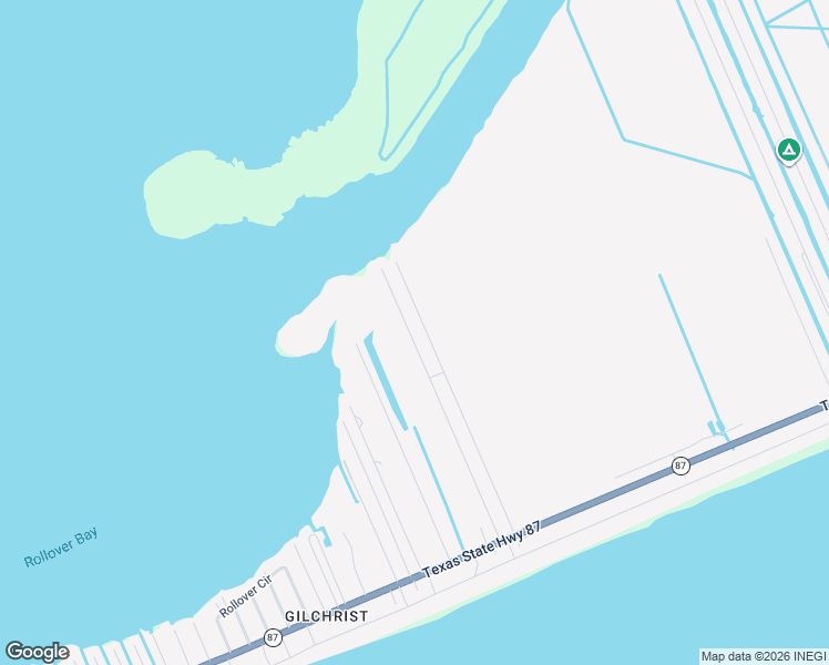 map of restaurants, bars, coffee shops, grocery stores, and more near 1218 Waco in Bolivar Peninsula