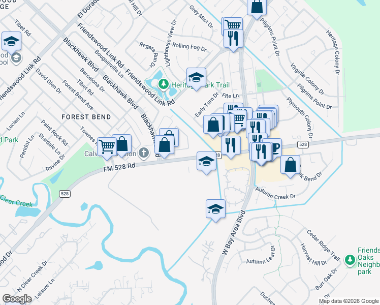 Fm 528, Friendswood TX Walk Score