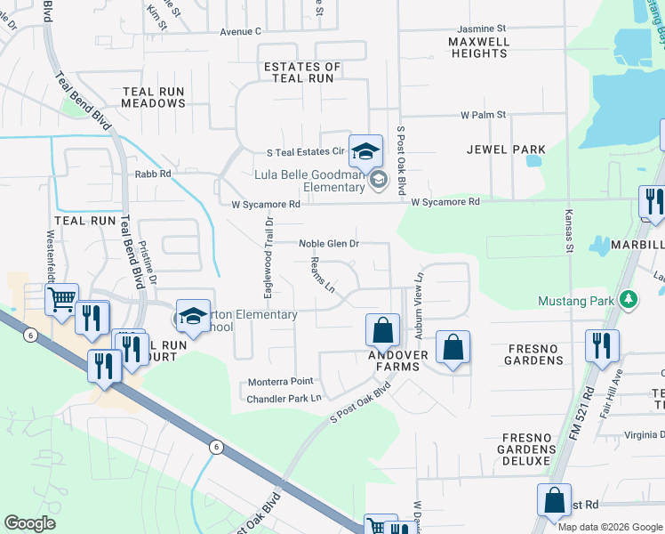 map of restaurants, bars, coffee shops, grocery stores, and more near 4518 Reams Lane in Fresno