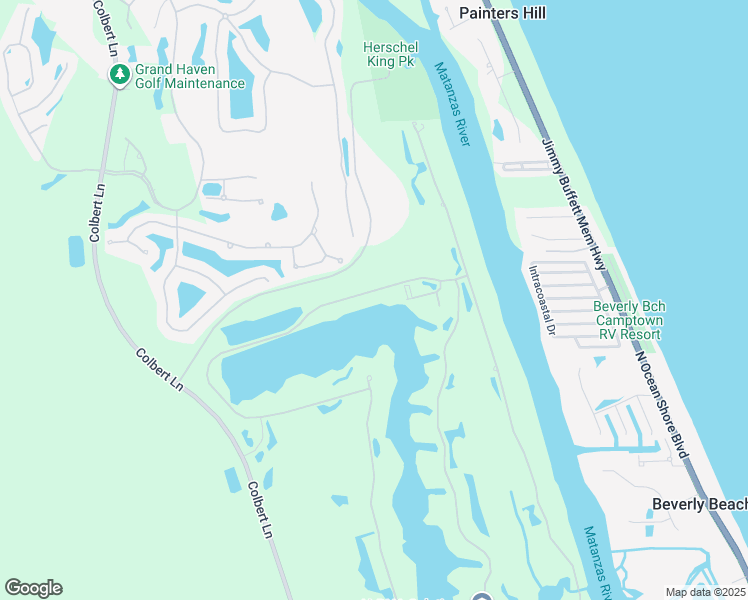 map of restaurants, bars, coffee shops, grocery stores, and more near 105 Emerald Lake Drive in Palm Coast