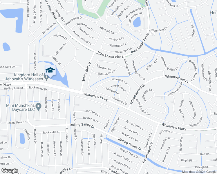 map of restaurants, bars, coffee shops, grocery stores, and more near 22 Wheeler Lane in Palm Coast