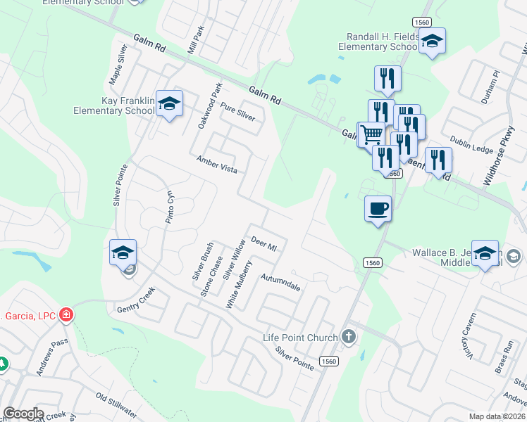 map of restaurants, bars, coffee shops, grocery stores, and more near 11903 Dove Ranch in San Antonio
